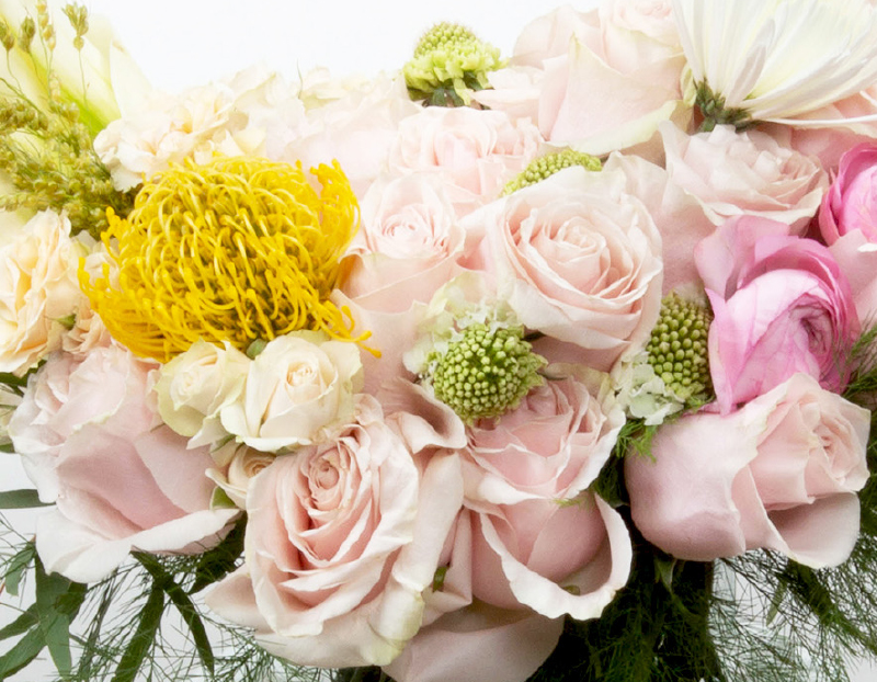Closeup photo of flower bouquet.